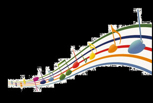 彩色弧形装饰图案设计