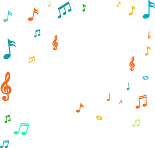 多彩音符飞舞