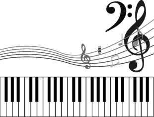 钢琴与音符的音乐世界