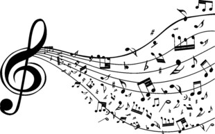 音乐符号的灵动飘逸画面