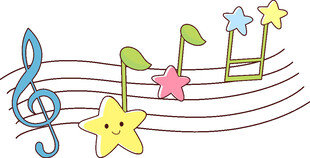 音符与星星的梦幻音乐场景