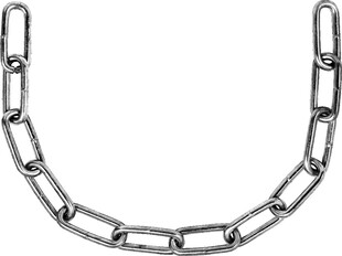 银色金属链条项链展示