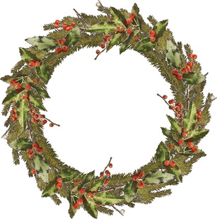 圣诞花环装饰图