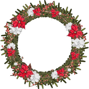 圣诞花环装饰图