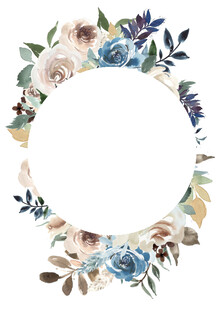 花卉环形装饰图案