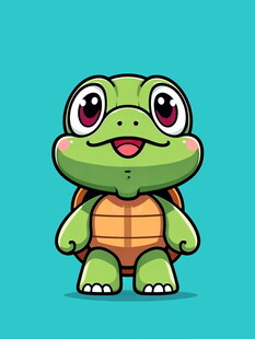 可爱卡通小乌龟形象
