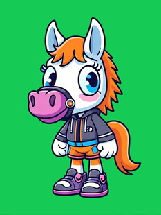 卡通小马形象时尚装扮