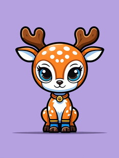 可爱小鹿卡通形象