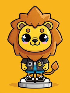 可爱卡通小狮子形象