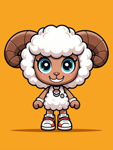 可爱卡通绵羊形象