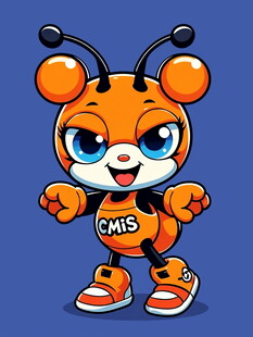 可爱橙色蚂蚁卡通形象