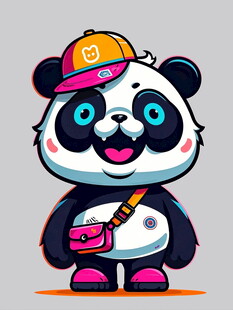 潮酷熊猫卡通形象