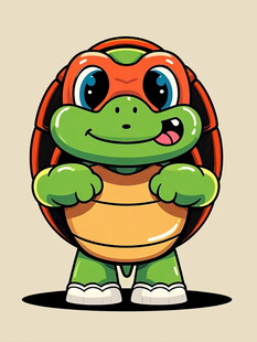 可爱卡通乌龟形象