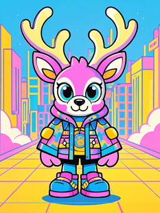 时尚小鹿都市漫步