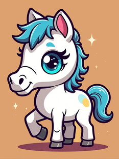 可爱卡通小马形象