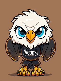 可爱白头鹰卡通形象