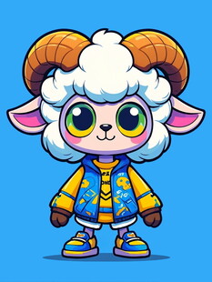 可爱卡通小羊形象