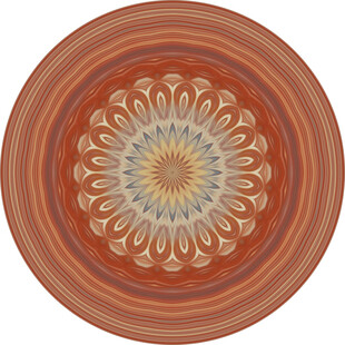 圆形精美花纹图案