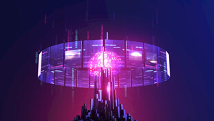 未来感发光圆形科技装置