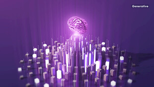 梦幻紫色光效科技场景