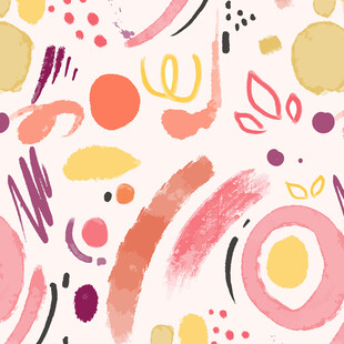 多彩手绘抽象几何图案