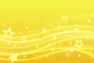 梦幻黄色星星波浪背景