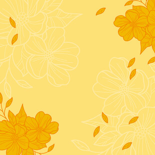 黄色花卉背景图