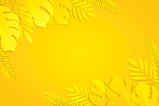 金黄背景的热带植物叶片