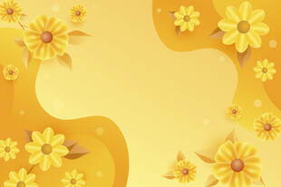 黄色花卉背景图