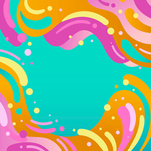 多彩波浪背景设计素材