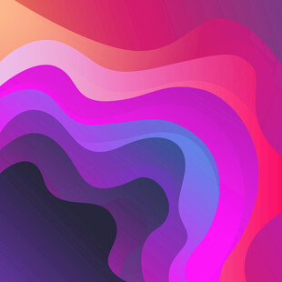 多彩渐变波浪抽象背景图
