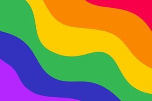 多彩波浪彩虹背景图案