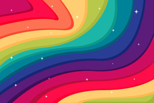 多彩波浪抽象背景图案