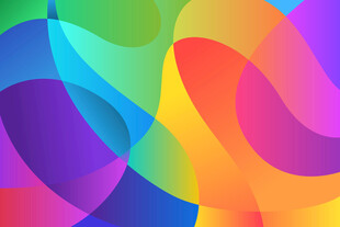 多彩抽象波浪图案背景