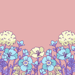 手绘花卉图案背景