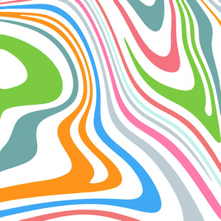 多彩波浪抽象图案