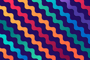 多彩波浪条纹图案背景