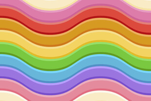 多彩波浪条纹背景图案