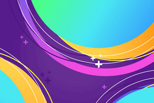 多彩曲线梦幻背景图案