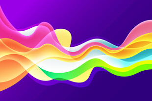 多彩波浪抽象背景图案