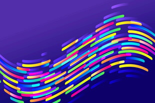 炫彩霓虹波浪灯光效果