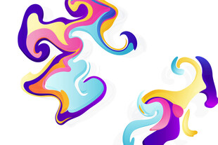 炫彩流体抽象艺术图案