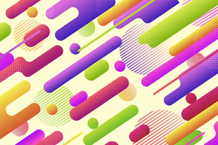 多彩几何线条抽象背景图