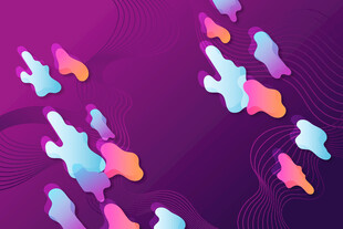 梦幻多彩仙人掌图案背景