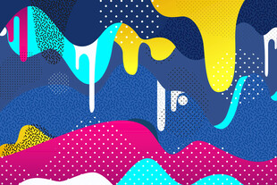 抽象多彩流体艺术图案