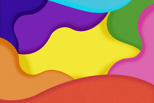 多彩波浪形渐变背景图案