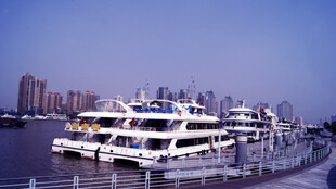 码头停泊的豪华游艇