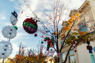 街道上的节日装饰景观