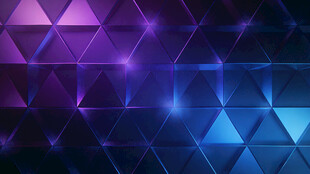 炫彩几何三角科技背景图