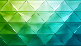 渐变绿色几何三角背景图